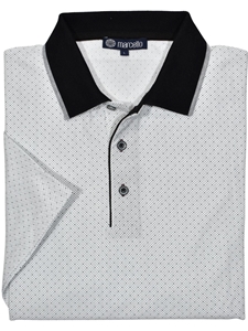 Terrion Fine Dot Short Sleeve Men Polo | Marcello Polos Collection | Sam's Tailoring Fine Men's Clothing