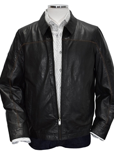 Black Furrier Sport Leather Men's Jacket | Marcello Jackets Collection | Sam's Tailoring Fine Men's Clothing