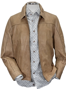 Sand Furrier Sport Leather Men's Jacket | Marcello Jackets Collection | Sam's Tailoring Fine Men's Clothing