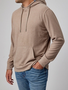 Fossil Solid Fleeche Rover Men's Hoodie | Stone Rose Sweaters Collection | Sam's Tailoring Fine Men Clothing