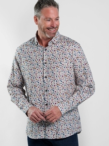 Light Blue Floral Nova Long Sleeve Men's Shirt | Stone Rose Shirts Collection | Sam's Tailoring Fine Men Clothing