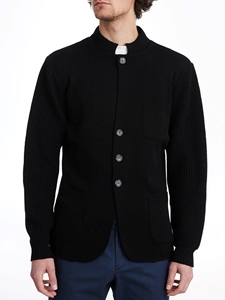 Black Premium Panel Structured Men's Swacket | Emanuel Berg Jackets Collection | Sam's Tailoring Fine Men's Clothing