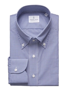 Blue Fine Cotton Poplin Buttondown Men's Shirt | Emanuel Berg Shirt Collection | Sam's Tailoring Fine Men's Clothing