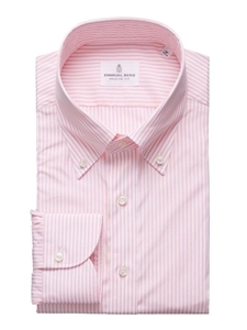 Pink Fine Cotton Poplin Buttondown Men's Shirt | Emanuel Berg Shirt Collection | Sam's Tailoring Fine Men's Clothing