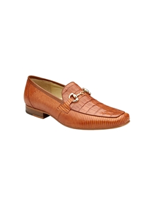 Ant. Brandy Caiman Crocodile & Lizard Udine Men's Loafer | Belvedere Dress Shoes Collection | Sam's Tailoring Fine Men's Clothing