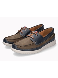 Loden Leather Lace Up Men's Boat Shoe | Mephisto Men's Shoes  | Sam's Tailoring Fine Men Clothing