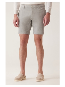 Grey Heather Oasis Bermuda Supernatural Seersucker Short | Deke Shorts Collection | Fine Men's Clothing