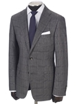Hickey Freeman Medium Grey Classic Glen Plaid Super Merino Suit 65302204B003 - Suits | Sams Tailoring