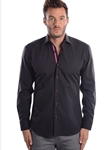 Tone On Tone Black Diamonds Jacquard Shirt  | Bertigo Fall 2016 Shirts Collection