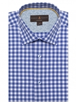 Blue & White Check Crespi IV Tailored Sport Shirt | Sport Shirts Collection | Sams Tailoring Fine Men Clothing