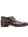 Brown Hornback Crocodile Gayland Ankle Boot | Belvedere Shoes Collection | Sam's Tailoring Fine Mens Clothing