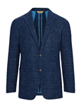 Navy Check Weightless Notch Lapels Jacket | Hickey Freeman Sportcoats Collection | Sam's Tailoring Fine Men Clothing