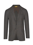 Chocolate Minicheck Traditional B-Fit Jacket | Hickey Freeman Sportcoats Collection | Sam's Tailoring Fine Men Clothing