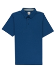 Blue Lightweight Pique Straight Collar Hampton Polo | Vastrm Polo Shirts | Sam's Tailoring Fine Men Clothing