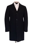 Black Slash Pockets Cashmere Men's Overcoat | Hickey Freeman Overcoats Collection | Sam's Tailoring Fine Men Clothing