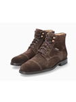 Brown Suede Leather Bovine Lining Ankle Boot | Mephisto Boots Collection | Sam's Tailoring Fine Men Clothing