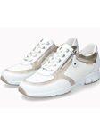 White Leather Smooth Grainy Women's Sneaker | Mephisto Women Sneakers | Sams Tailoring Fine Women's Shoes