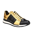 Gold/Black Genuine Ostrich Blake Casual Shoe | Belvedere Casual Shoes Collection | Sam's Tailoring Fine Men's Clothing