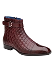 Ant. Dark Burgundy Ostrich Leg Libero Quilted Leather | Belvedere Dress Shoes Collection | Sam's Tailoring Fine Men's Clothing