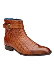 Ant. Almond Ostrich Leg Libero Quilted Leather Boot | Belvedere Dress Shoes Collection | Sam's Tailoring Fine Men's Clothing