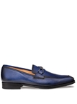 Blue Deerskin Ornament Men's Slip On Shoe | Mezlan Loafers Collection | Sam's Tailoring Fine Men's Clothing