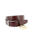 Acorn Brown Alligator Grain Embossed Calfskin Men'S Belt | Torino Leather Dress Casual Belts Collection | Sam's Tailoring Fine Men's Clothing