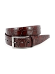 Brown Tortoise Shell Embossed Italian Calfskin Men'S Belt | Torino Leather Dress Casual Belts Collection | Sam's Tailoring Fine Men's Clothing