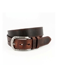 Brown Distressed Waxed Harness Leather Men'S Belt | Torino Leather Casual Belts Collection | Sam's Tailoring Fine Men's Clothing