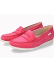 Raspberry Suede Leather Flat Volga Women's Slip On | Mephisto Women's Slip Ons  | Sams Tailoring Fine Men's Clothing