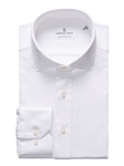 White Modern 4 Flex Stretch Knit Men's Dress Shirt | Emanuel Berg Dress Shirts | Sam's Tailoring Fine Men Clothing