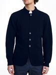 Navy Premium Panel Structured Men's Swacket | Emanuel Berg Sweaters Collection | Sam's Tailoring Fine Men's Clothing