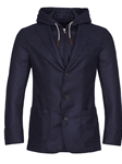 Navy Solid Loro Piana D-Constructed Shirt Jacket | Emanuel Berg Jackets Collection | Sam's Tailoring Fine Men's Clothing