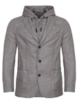 Silver Solid Loro Piana D-Constructed Shirt Jacket | Emanuel Berg Jackets Collection | Sam's Tailoring Fine Men's Clothing