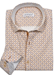 Copper Fleur Cotton Men's Sport Shirt | Marcello Sport Shirts Collection | Sam's Tailoring Fine Men's Clothing