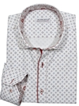 White Bronson Medallion Men's Sport Shirt | Marcello Sport Shirts Collection | Sam's Tailoring Fine Men's Clothing