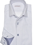 White Open Star Cotton Men's Sport Shirt | Marcello Sport Shirts Collection | Sam's Tailoring Fine Men's Clothing