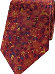 Red Reindeer Woven Neat Printed Wool/Silk Tie | Gitman Ties Collection | Sam's Tailoring Fine Men Clothing