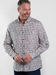 Light Blue Floral Nova Long Sleeve Men's Shirt | Stone Rose Shirts Collection | Sam's Tailoring Fine Men Clothing