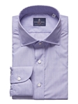 Blue Traveller End on End Men's Dress Shirt | Emanuel Berg Shirt Collection | Sam's Tailoring Fine Men's Clothing