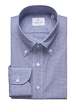 Blue Fine Cotton Poplin Buttondown Men's Shirt | Emanuel Berg Shirt Collection | Sam's Tailoring Fine Men's Clothing