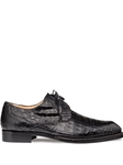 Black Cratos Crocodile Men's Lace Up Shoe | Mezlan Shoe Collection | Sam's Tailoring Fine Men's Clothing