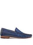 Jeans Genuine Ostrich Men's Moccasin Slip On | Mezlan Shoe Collection | Sam's Tailoring Fine Men's Clothing