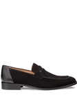 Black Galeno Suede Penny Men's Loafer | Mezlan Shoe Collection | Sam's Tailoring Fine Men's Clothing