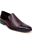 Burgundy Italian Deerskin/Nappa Leather Men's Loafer | Belvedere Dress Shoes Collection | Sam's Tailoring Fine Men's Clothing