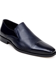 Navy Italian Deerskin/Nappa Leather Men's Loafer | Belvedere Dress Shoes Collection | Sam's Tailoring Fine Men's Clothing