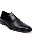 Black Italian Deerskin/Nappa Leather Lace Up Shoe | Belvedere Dress Shoes Collection | Sam's Tailoring Fine Men's Clothing