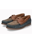 Night Blue Leather Soft Air Lace Up Boat Shoe | Mephisto Men's Shoes  | Sam's Tailoring Fine Men Clothing