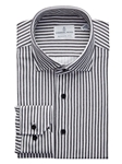 Black & White Stripe 4Flex Stretch Knit Men's Sport Shirt | Emanuel Berg Casual Shirts | Sam's Tailoring Fine Men Clothing