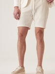 Khaki Infinity 360 Bermuda Supernatural Seersucker Short | Deke Shorts Collection | Fine Men's Clothing