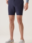 Navy Discovery D Ring Bermuda In Sateen Men's Short | Deke Shorts Collection | Fine Men's Clothing